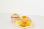 Burnt butter and peach cupcake